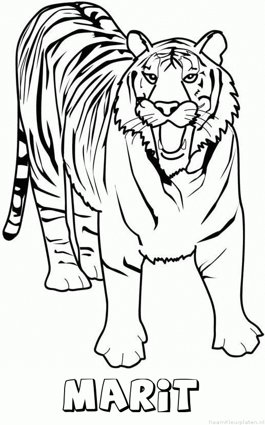 Marit tijger 2 kleurplaat