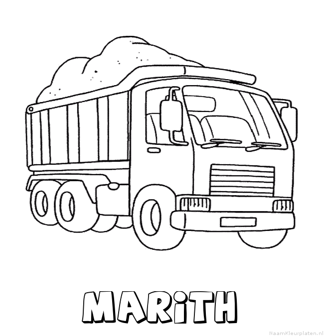 Marith vrachtwagen kleurplaat