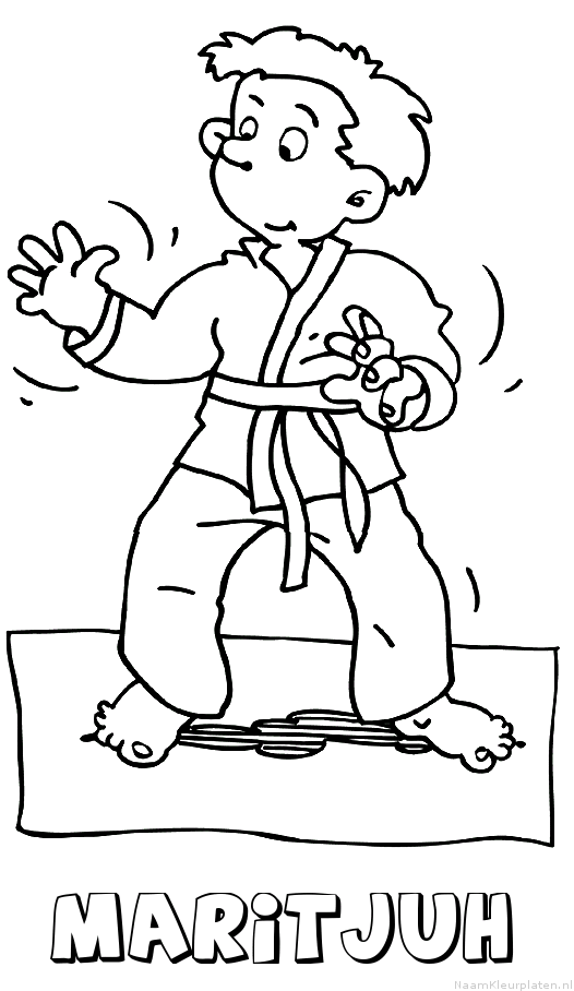 Maritjuh judo kleurplaat