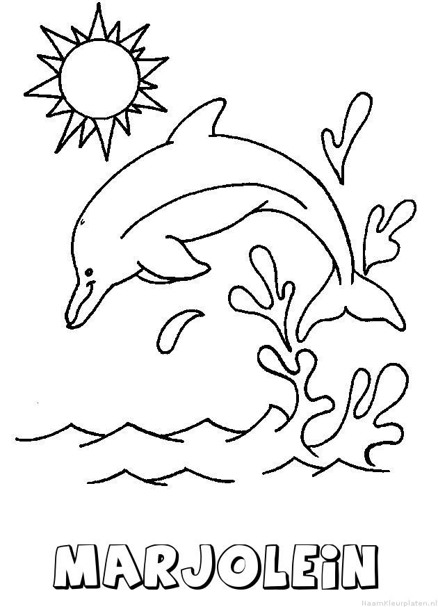 Marjolein dolfijn kleurplaat
