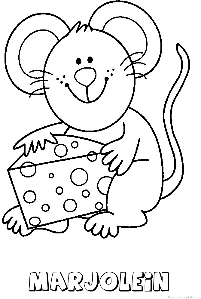 Marjolein muis kaas kleurplaat