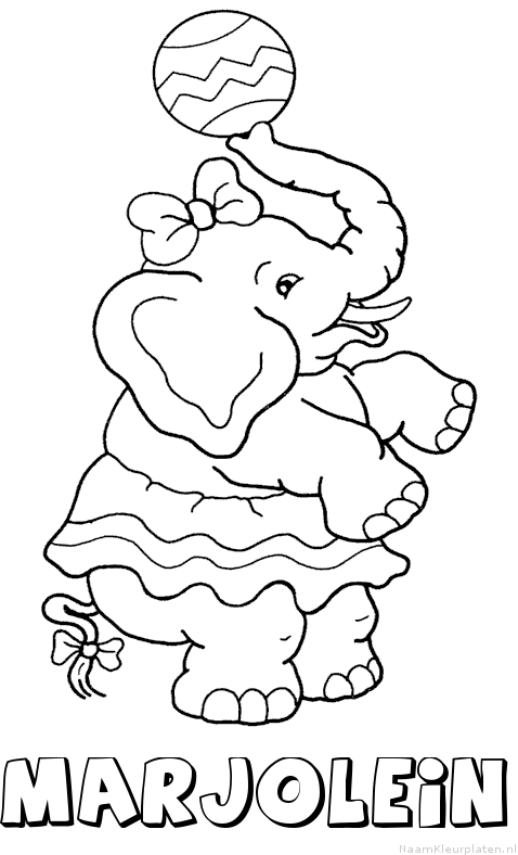 Marjolein olifant kleurplaat