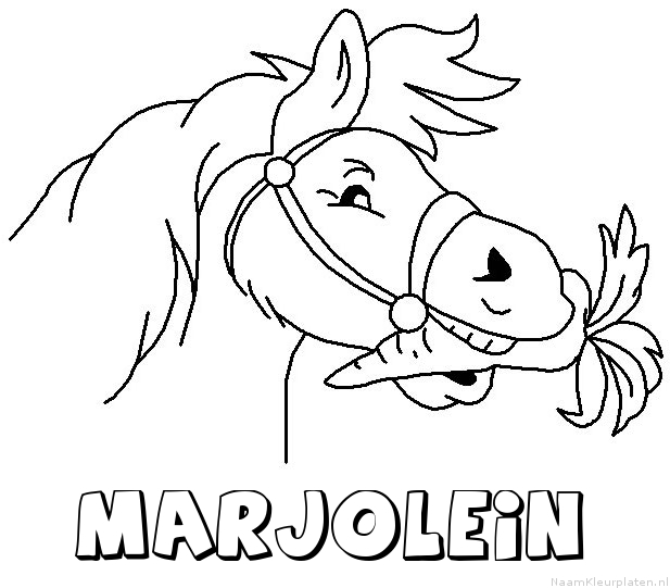 Marjolein paard van sinterklaas kleurplaat