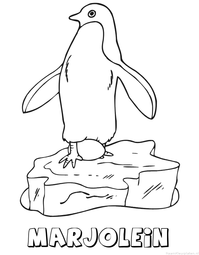 Marjolein pinguin kleurplaat