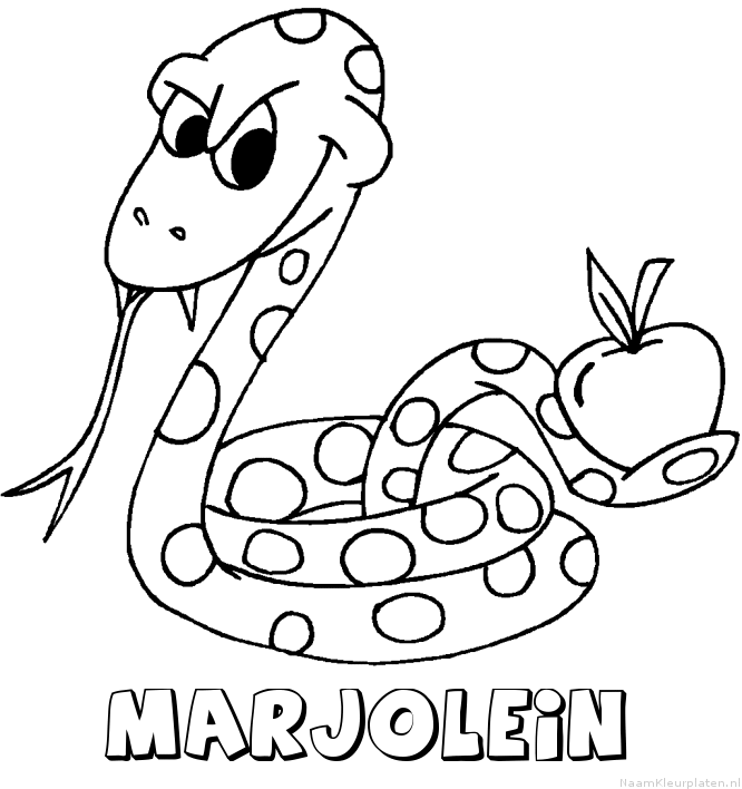 Marjolein slang kleurplaat