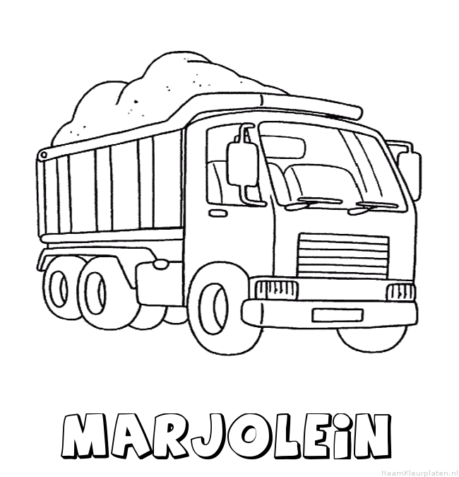 Marjolein vrachtwagen kleurplaat