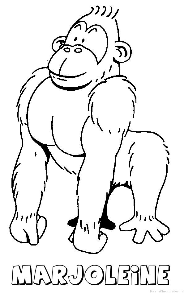 Marjoleine aap gorilla kleurplaat