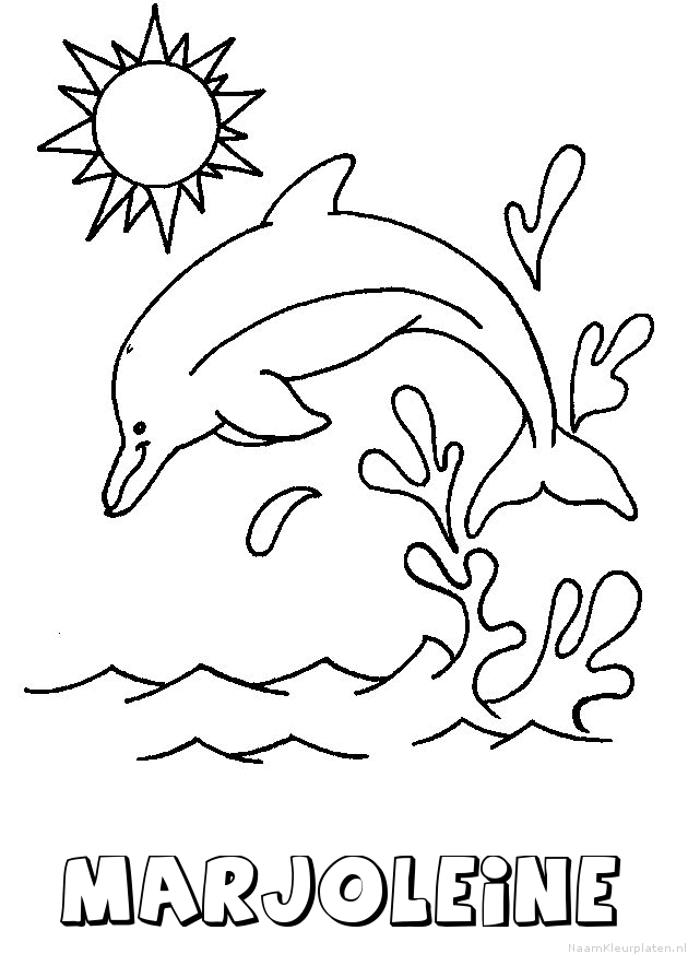 Marjoleine dolfijn kleurplaat