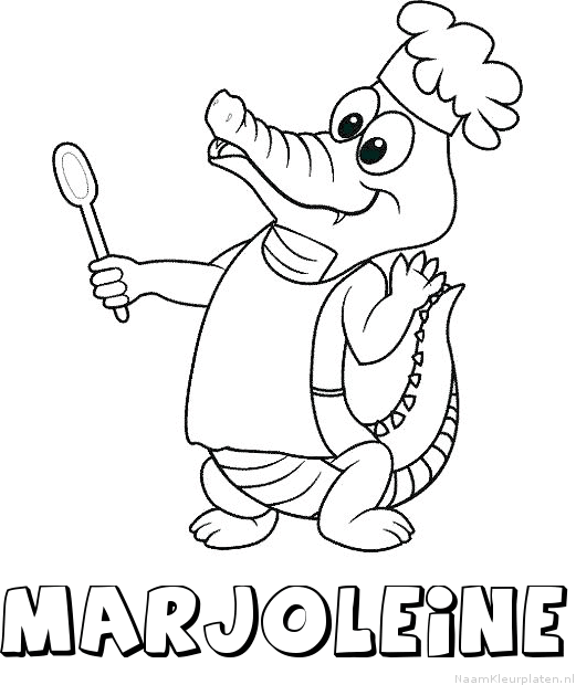 Marjoleine krokodil kleurplaat