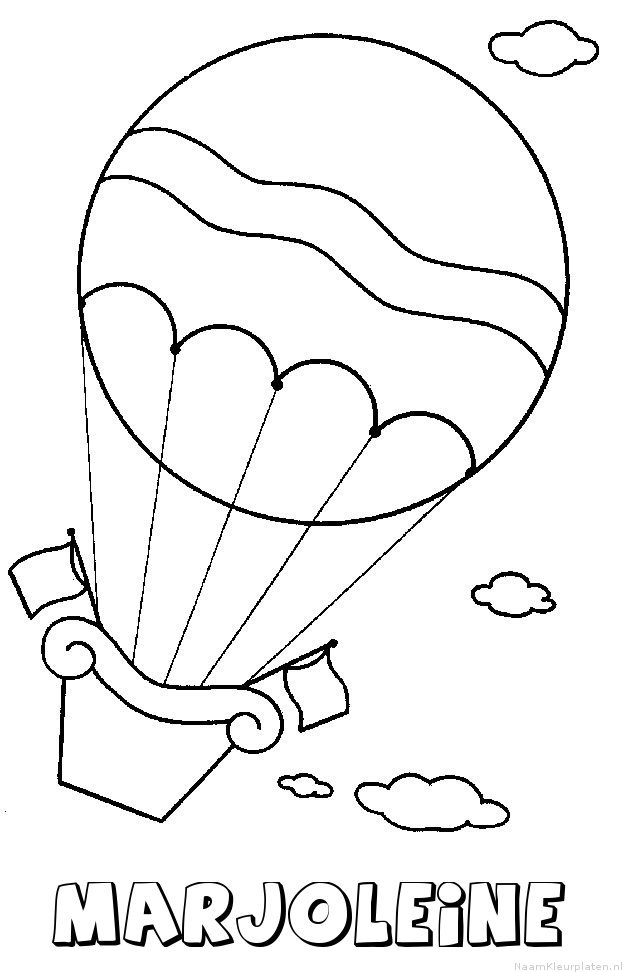 Marjoleine luchtballon kleurplaat