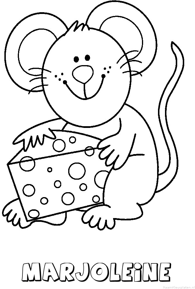 Marjoleine muis kaas kleurplaat