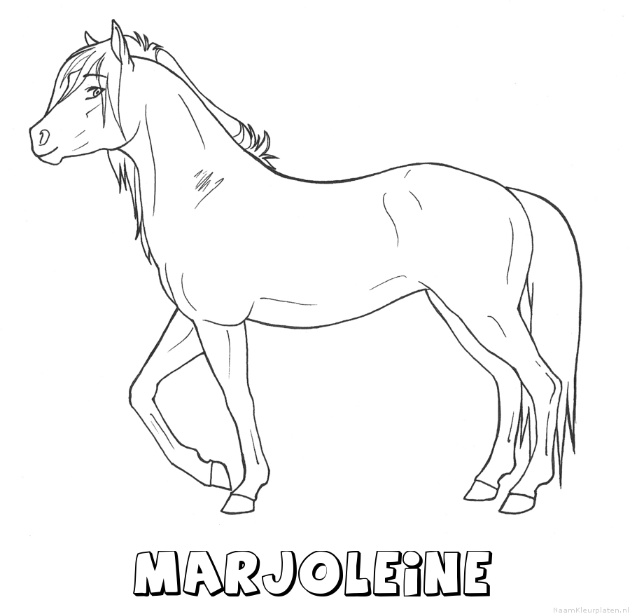 Marjoleine paard kleurplaat