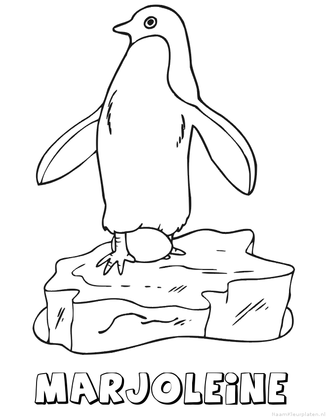 Marjoleine pinguin kleurplaat