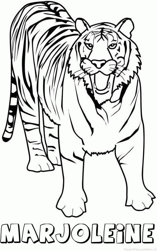 Marjoleine tijger 2 kleurplaat