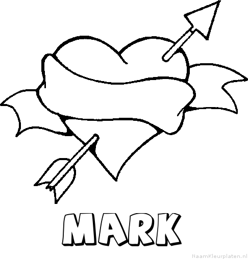 Mark liefde kleurplaat