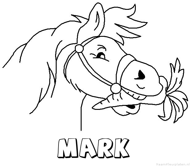 Mark paard van sinterklaas kleurplaat