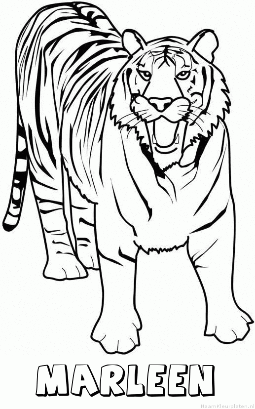 Marleen tijger 2 kleurplaat
