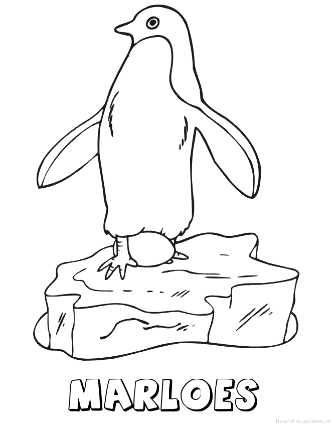 Marloes pinguin kleurplaat