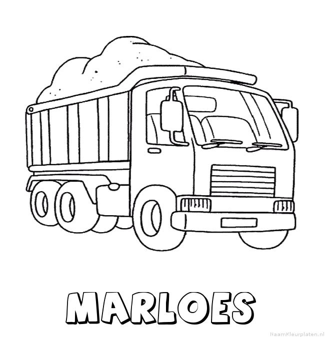 Marloes vrachtwagen kleurplaat