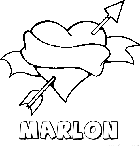 Marlon liefde kleurplaat