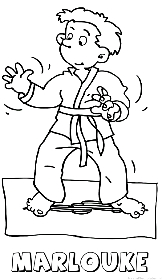 Marlouke judo kleurplaat