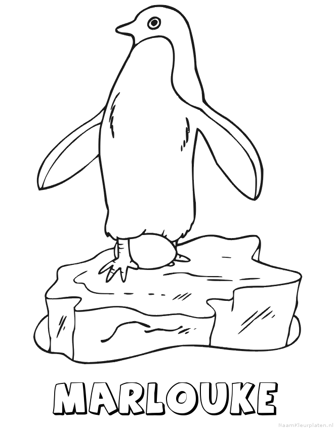 Marlouke pinguin kleurplaat