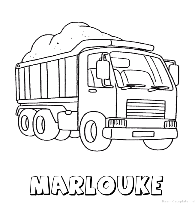 Marlouke vrachtwagen kleurplaat