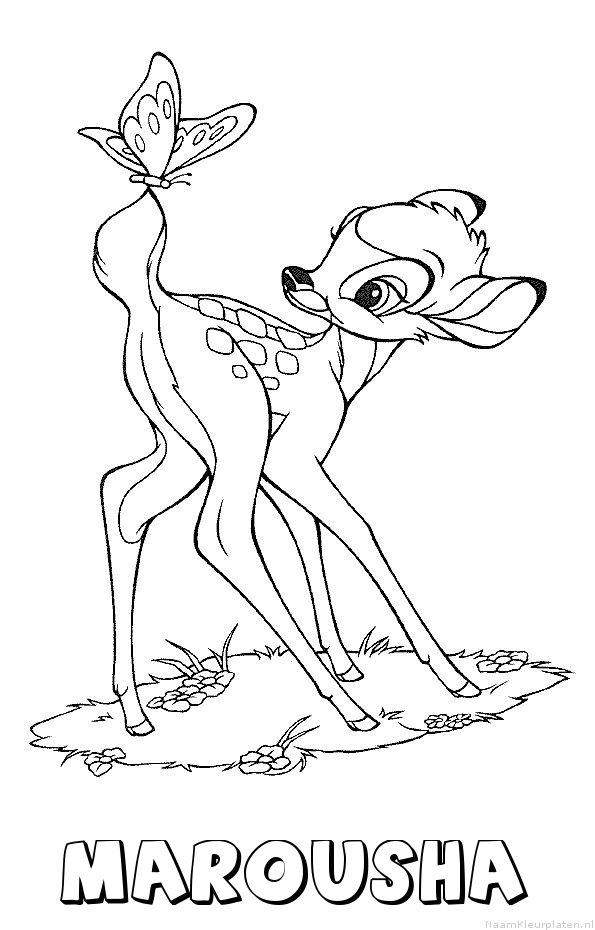 Marousha bambi kleurplaat
