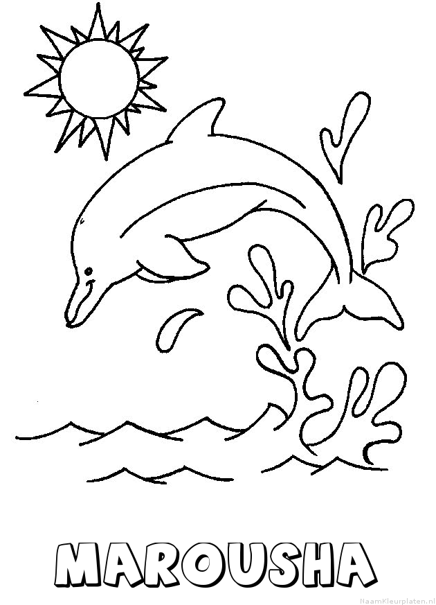 Marousha dolfijn kleurplaat