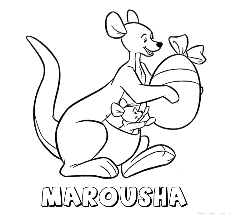 Marousha kangoeroe kleurplaat
