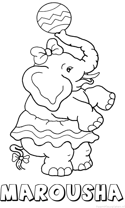 Marousha olifant kleurplaat