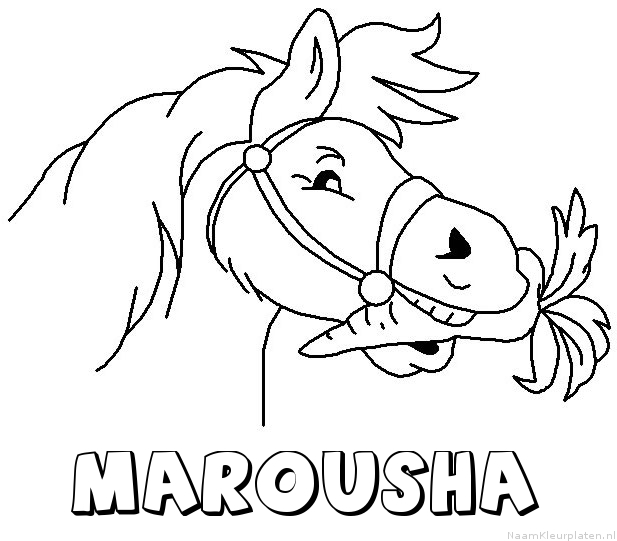 Marousha paard van sinterklaas kleurplaat
