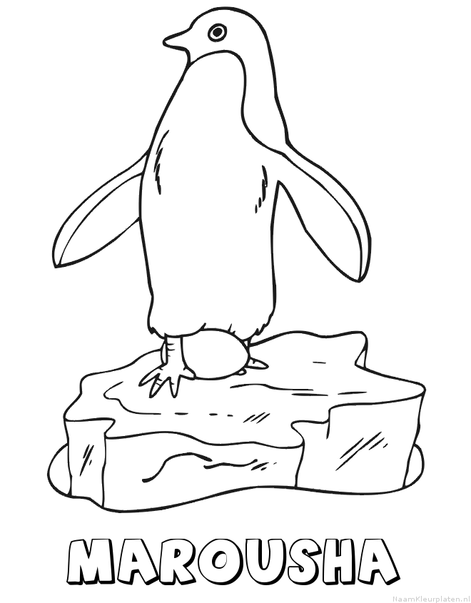 Marousha pinguin kleurplaat