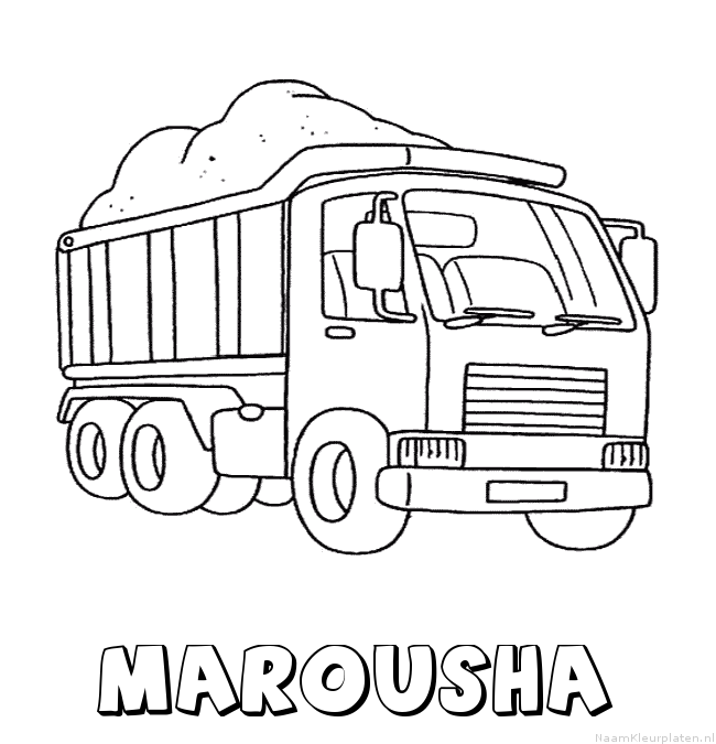 Marousha vrachtwagen kleurplaat