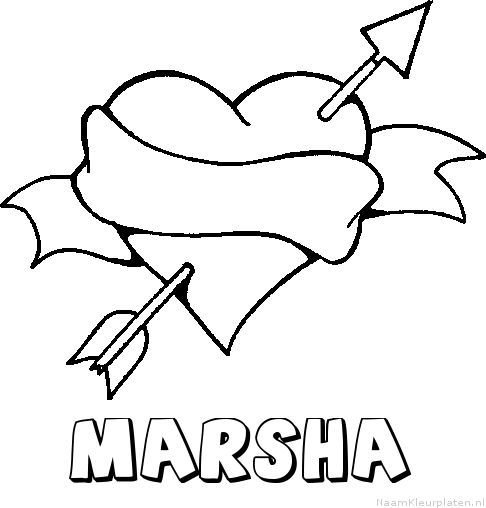 Marsha liefde kleurplaat