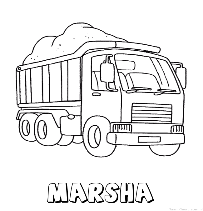Marsha vrachtwagen kleurplaat