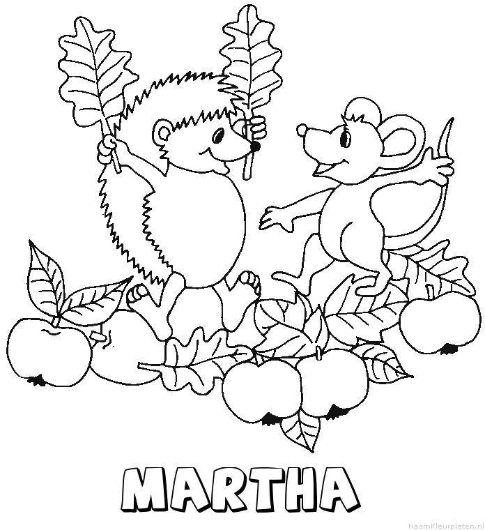 Martha egel kleurplaat
