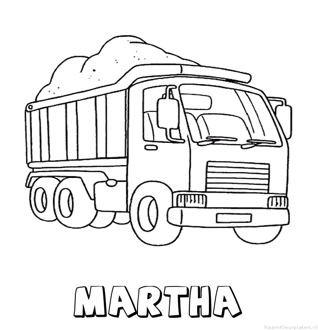 Martha vrachtwagen kleurplaat