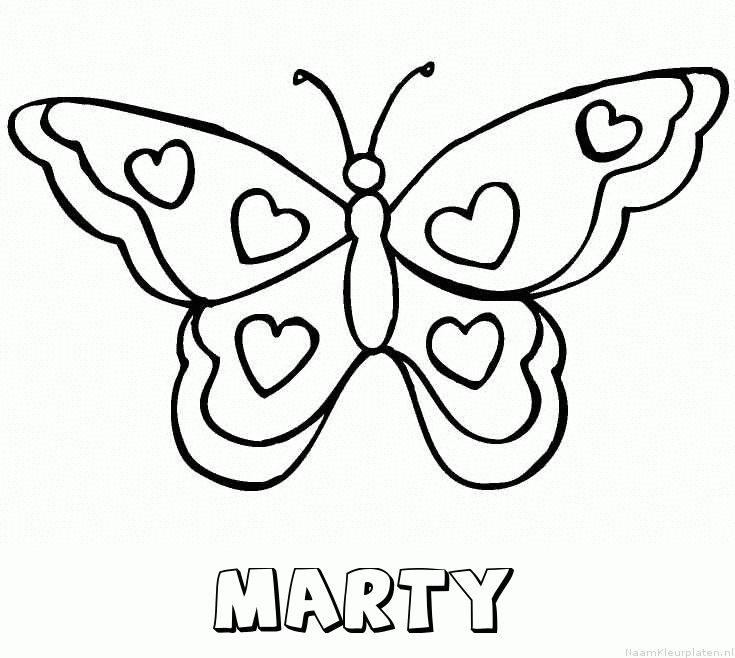 Marty vlinder hartjes