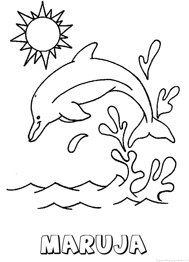 Maruja dolfijn kleurplaat