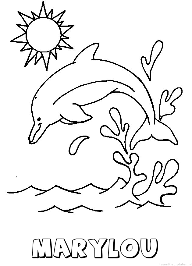 Marylou dolfijn kleurplaat