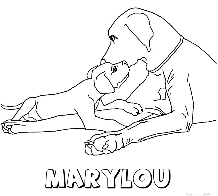 Marylou hond puppy kleurplaat