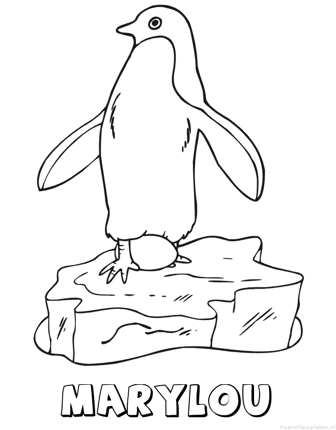 Marylou pinguin kleurplaat