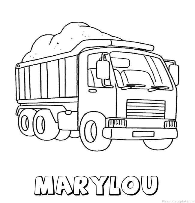 Marylou vrachtwagen kleurplaat