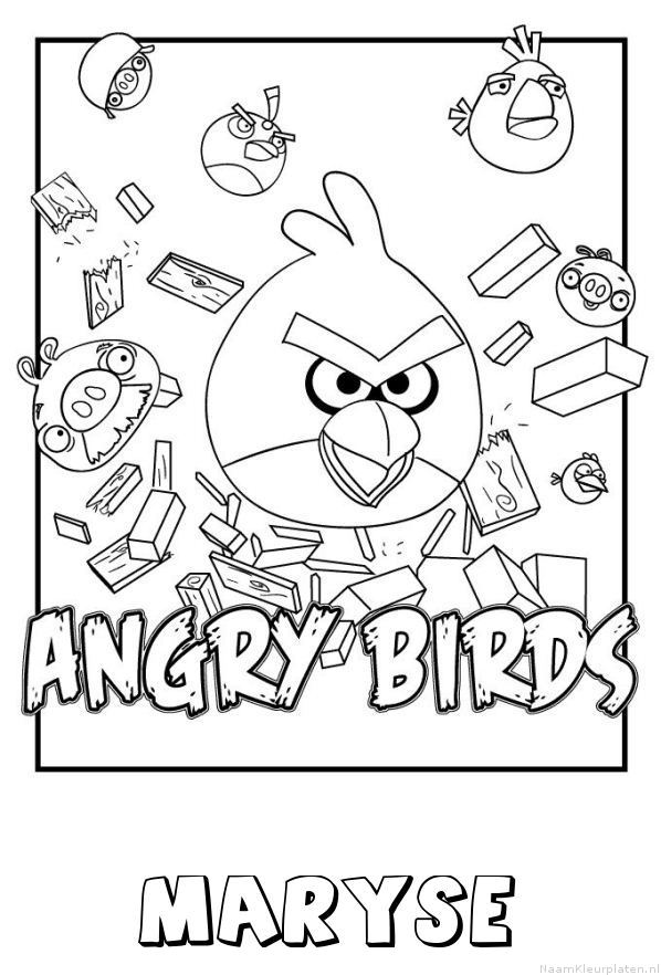Maryse angry birds kleurplaat