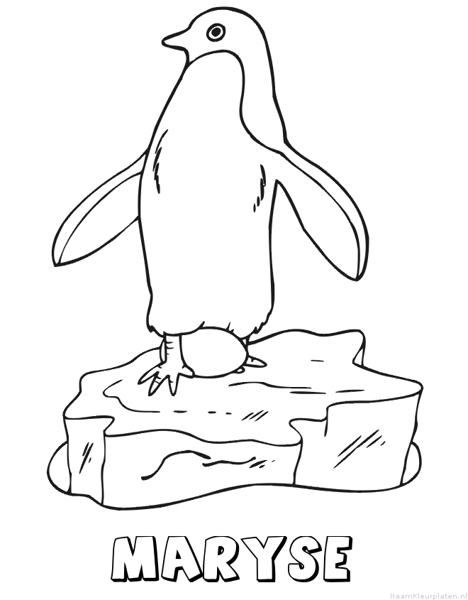 Maryse pinguin kleurplaat