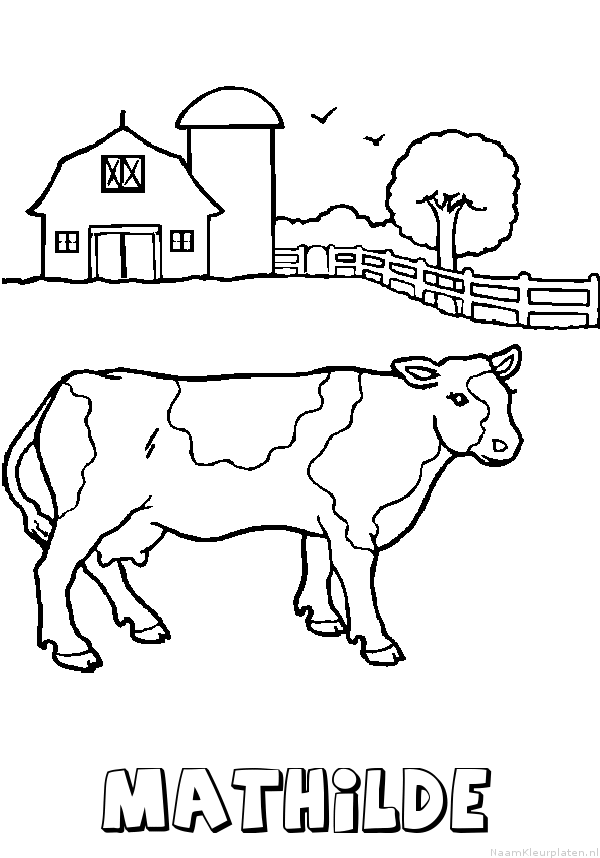 Mathilde koe kleurplaat