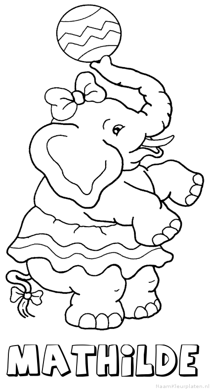 Mathilde olifant kleurplaat