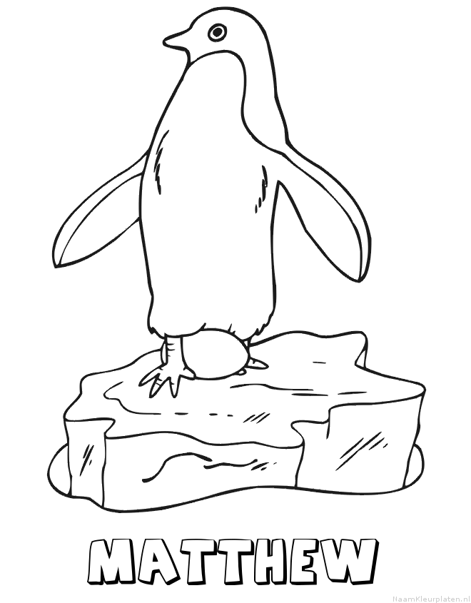Matthew pinguin kleurplaat