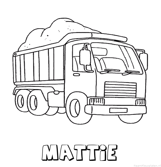 Mattie vrachtwagen kleurplaat